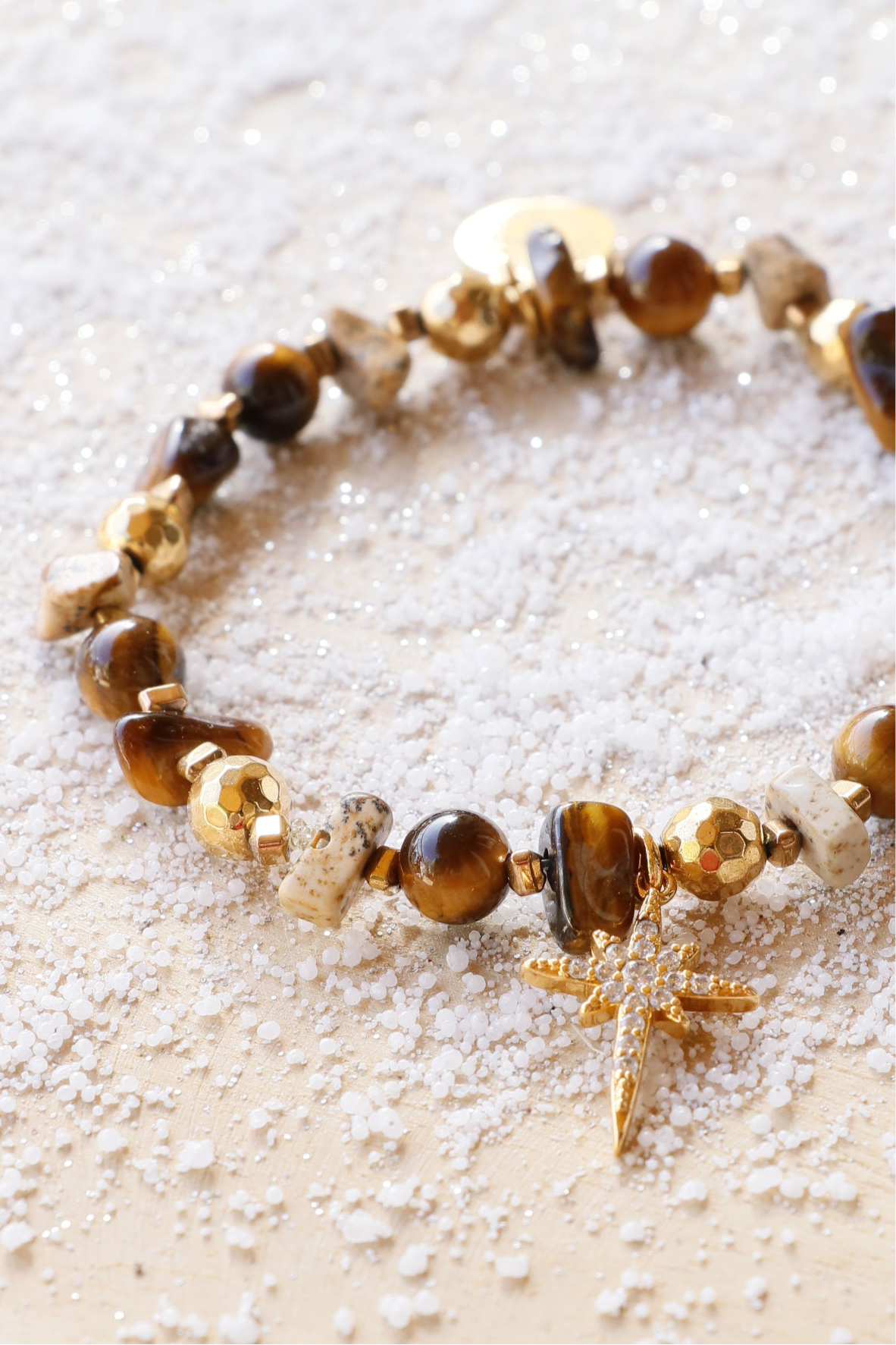 Bracelet VIRYA Confiance & Protection en Oeil de Tigre pendentif Étoile d’Orion
