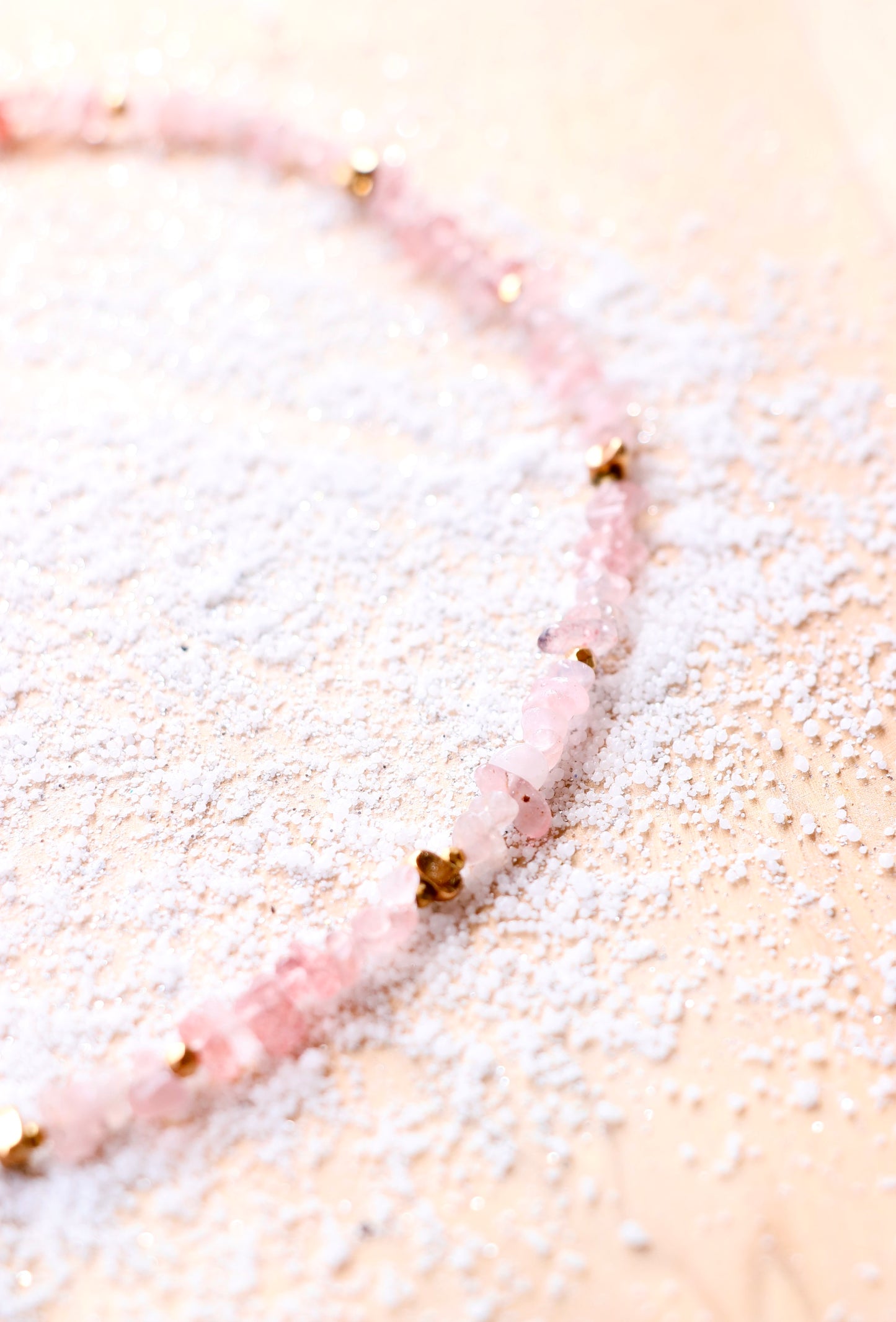Collier Tour de cou RASA en Quartz Framboise – Joie de vivre, Douceur & Amour de soi