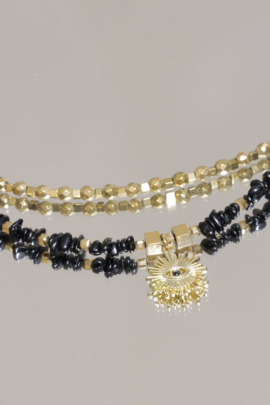 Collier Tour de Cou KSHAMA pendentif œil de protection  ⟡ Je me protège contre les énergies négatives