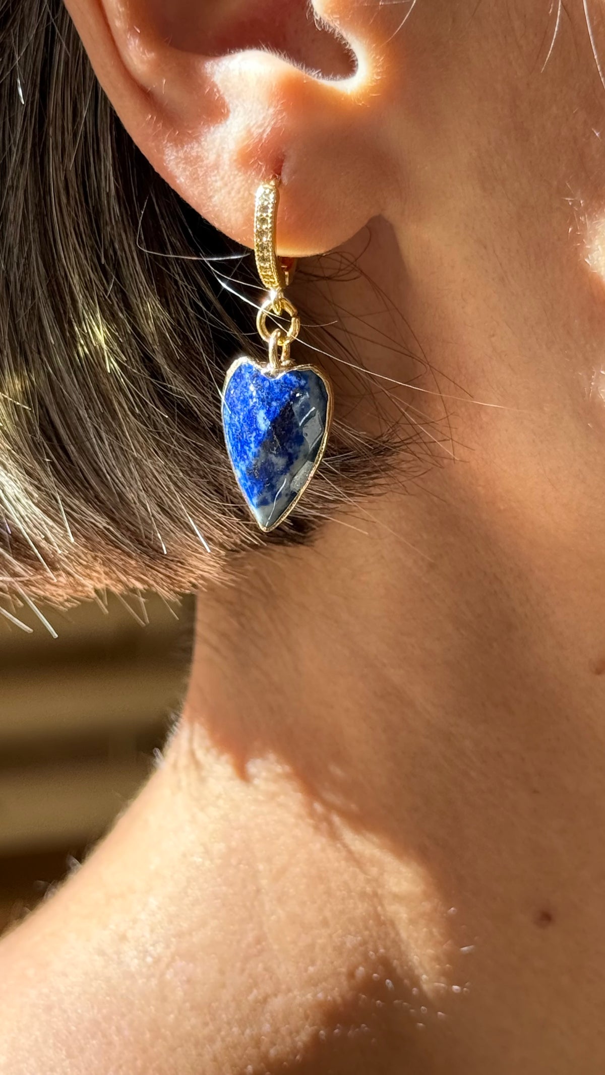 RIVAGE — Boucle d’oreille en Lapis-Lazuli Naturel | Communication authentique