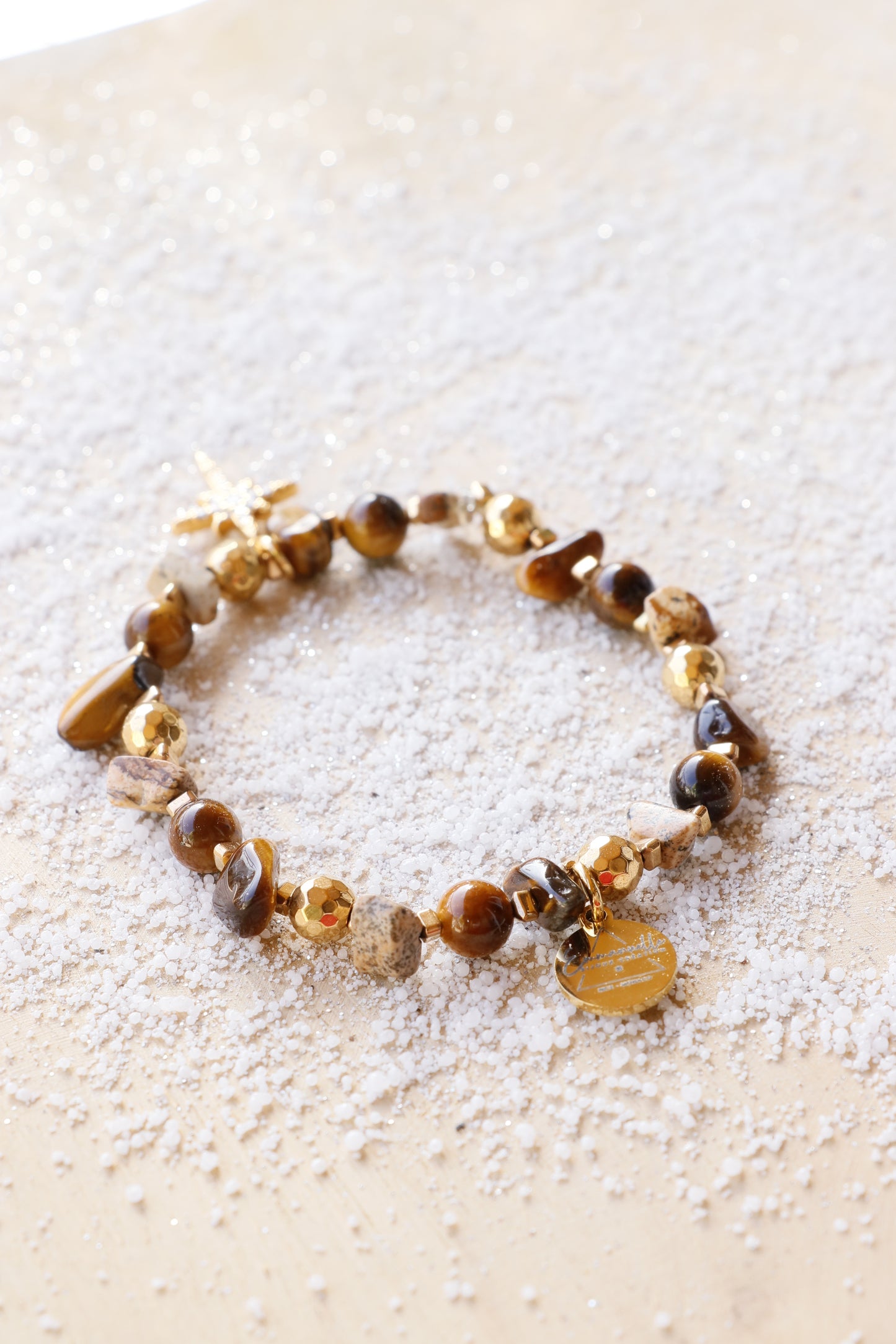 Bracelet VIRYA Confiance & Protection en Oeil de Tigre pendentif Étoile d’Orion