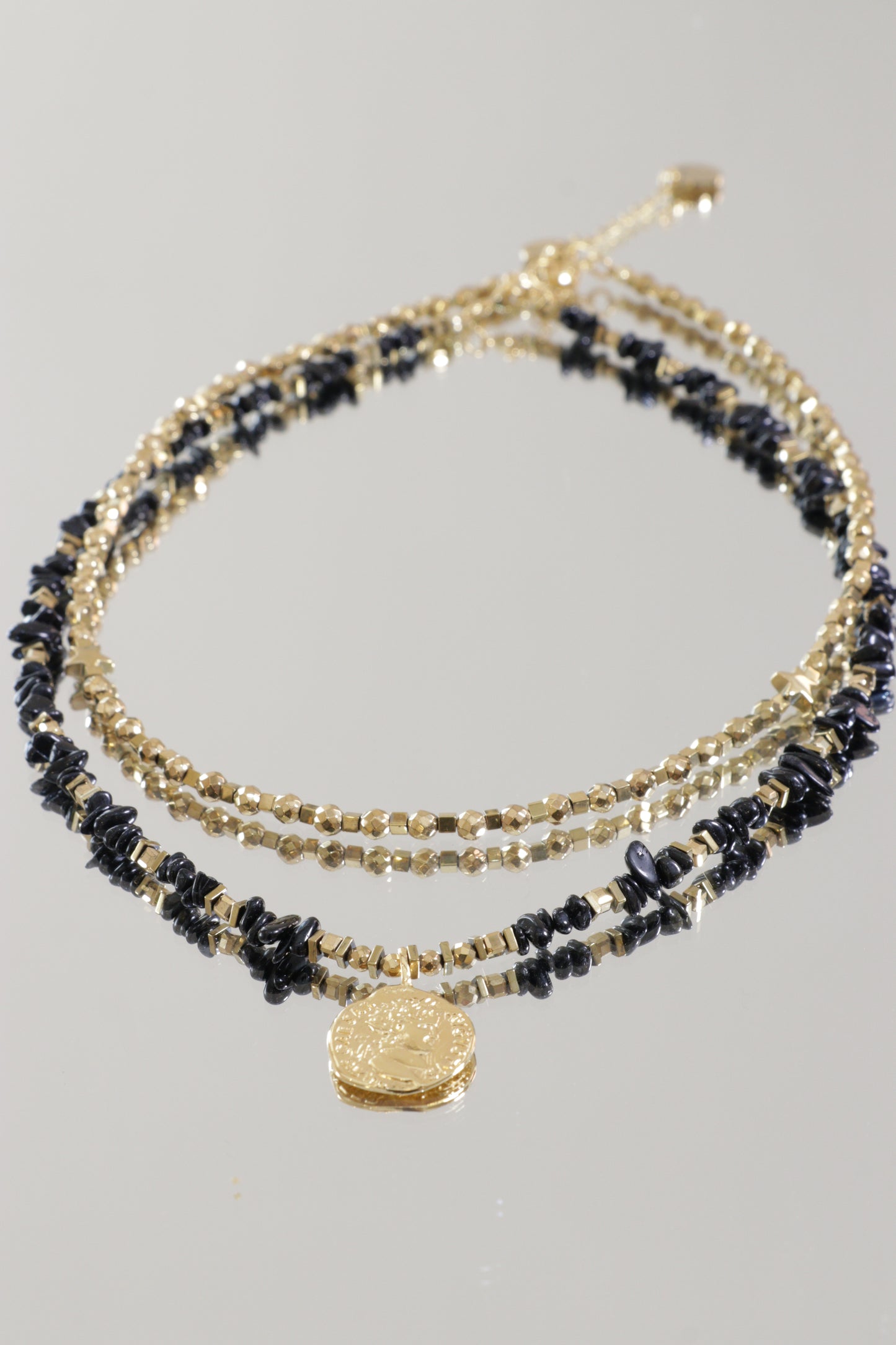 Collier Tour de cou en Tourmaline Noire KSHAMA Protection & Ancrage