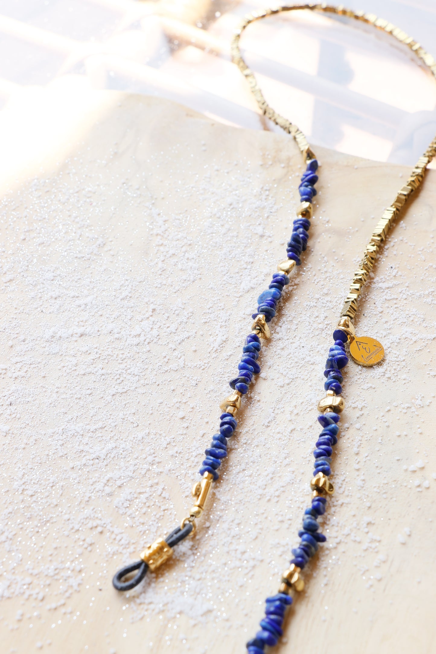 Chainette à lunette JÑĀNA en Lapis Lazuli – Intuition & Communication Authentique
