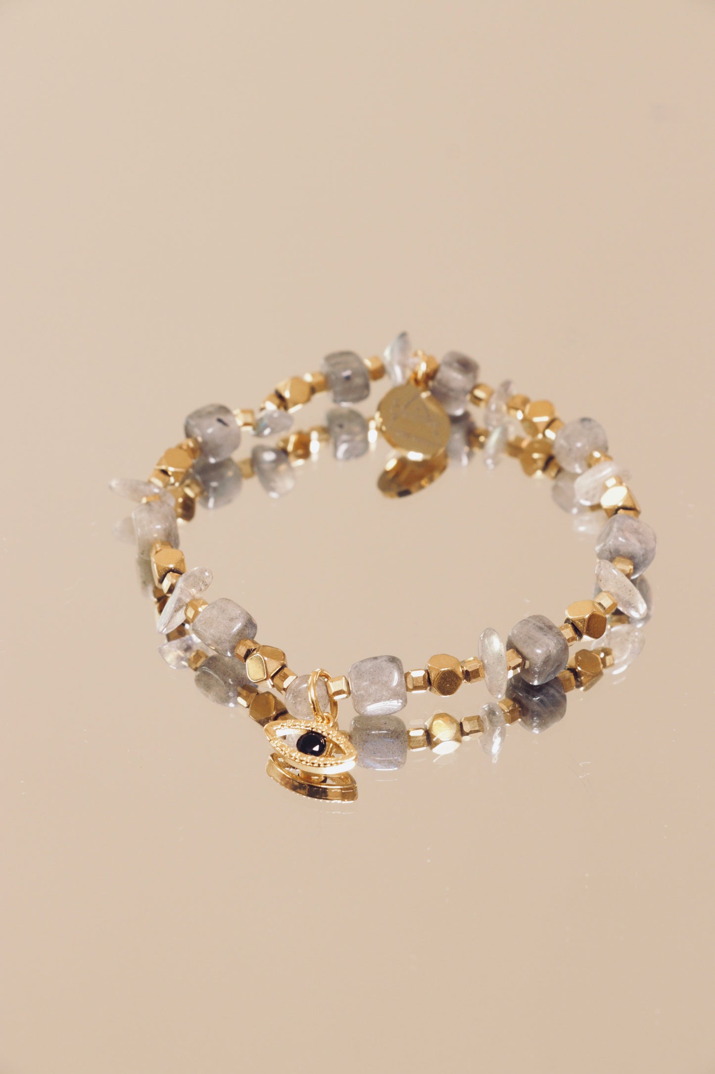 Bracelet MAYA Oeil de Protection & Régénération Énergétique en Labradorite