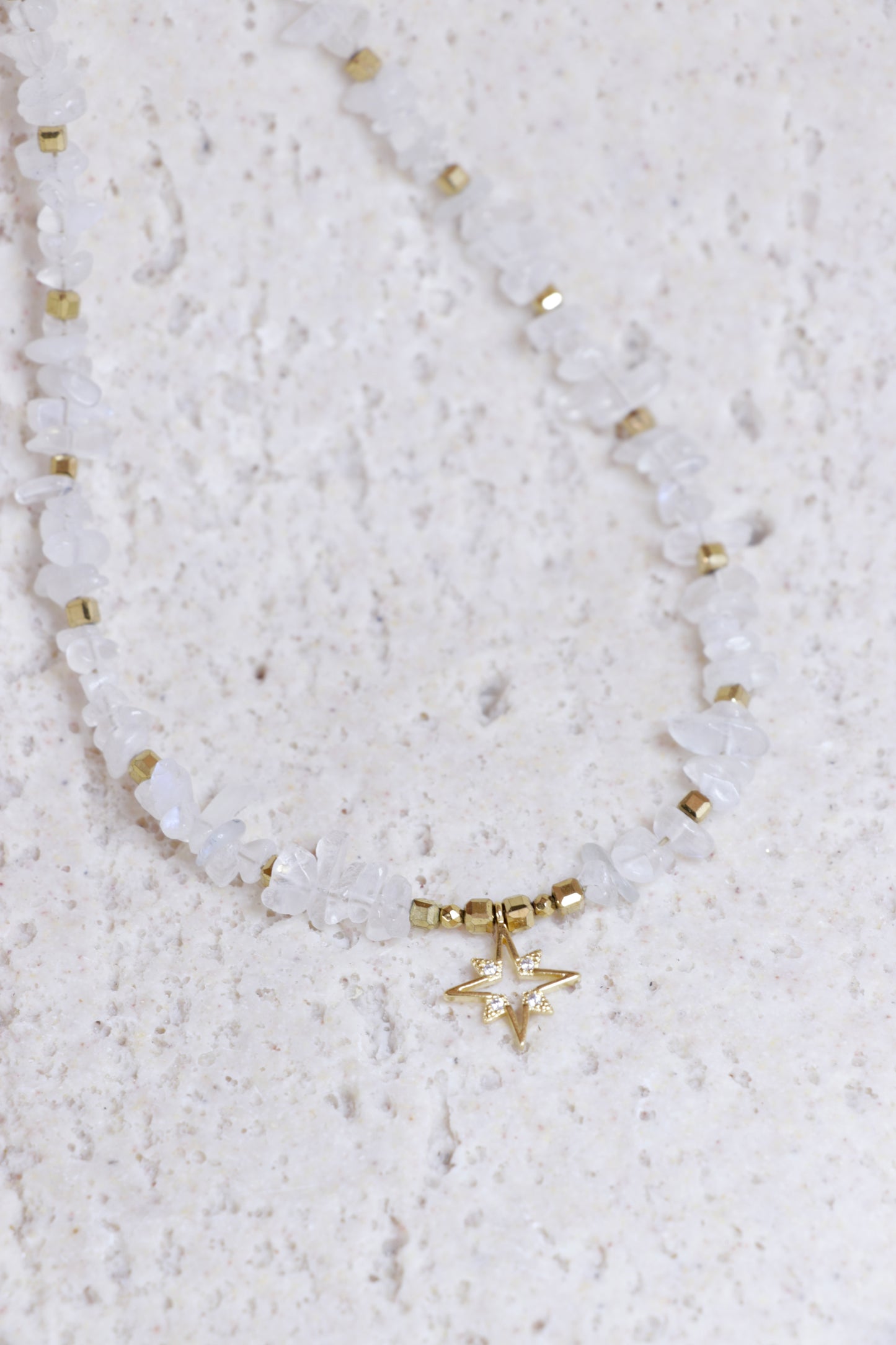 SOMA Moonstone Choker Necklace Model ✧ I let my emotions inform me without directing me
