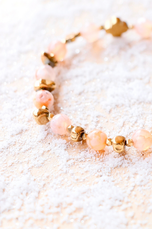 Bracelet SHANTI en Agate Mandarine – Stabilité & Sérénité