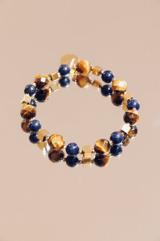 Bracelet JÑĀNA en Lapis Lazuli – Intuition & Communication Authentique