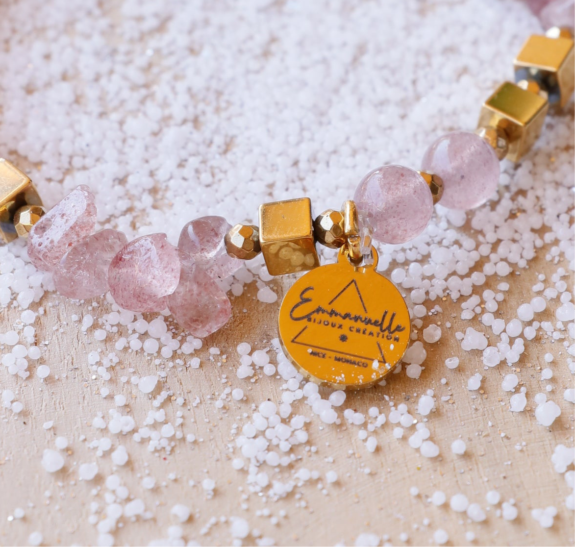 Bracelet RASA en Quartz Framboise – Joie de vivre, Douceur & Amour de soi