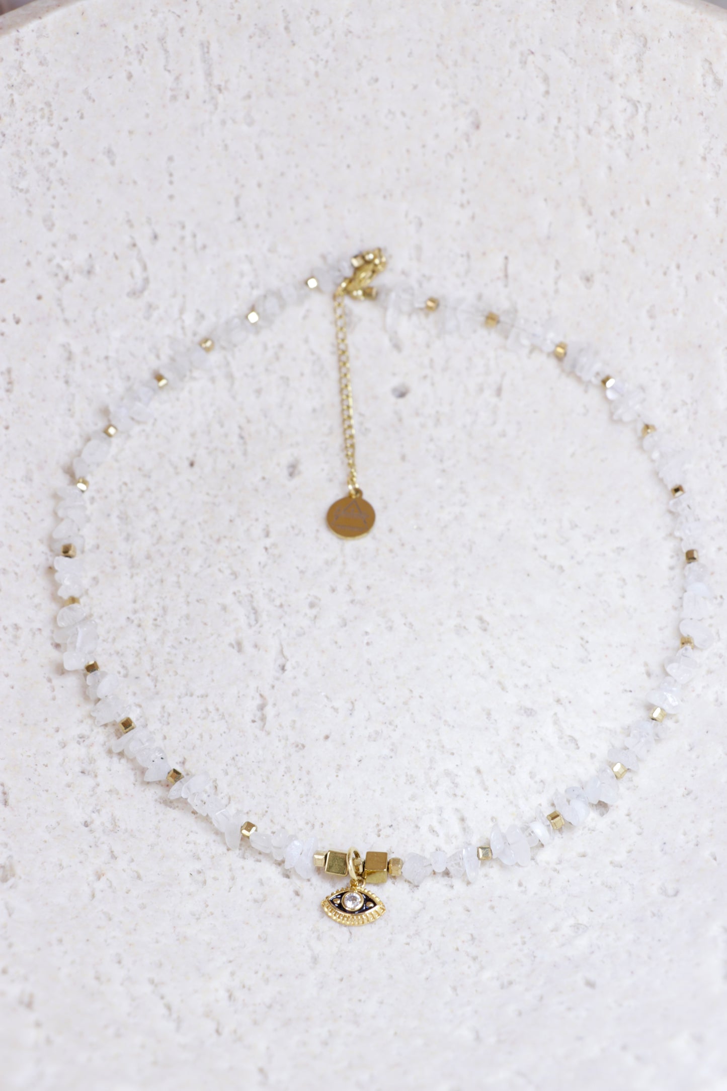 SILENCE - Collier Tour de Cou Signature en Pierre de Lune I APAISEMENT