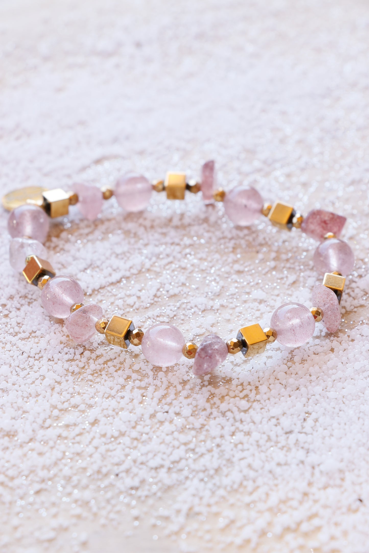 Bracelet RASA en Quartz Framboise – Joie de vivre, Douceur & Amour de soi