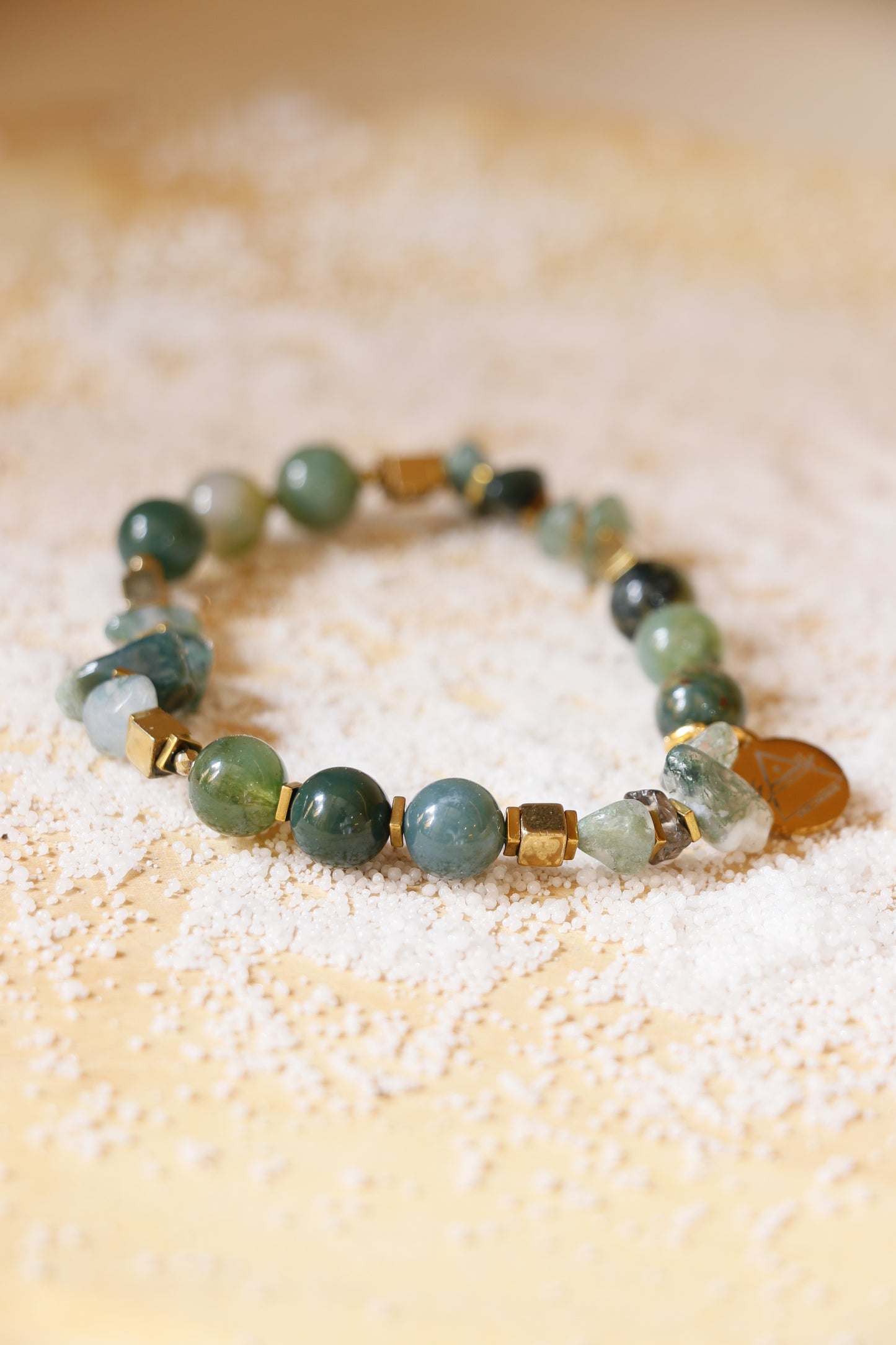 Bracelet Homme Agate Mousse