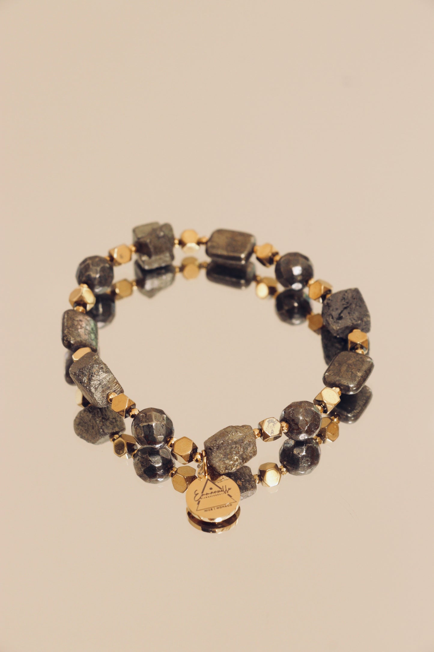 Bracelet VIBHUTI – Force Intérieure & Rayonnement Personnel en Pyrite