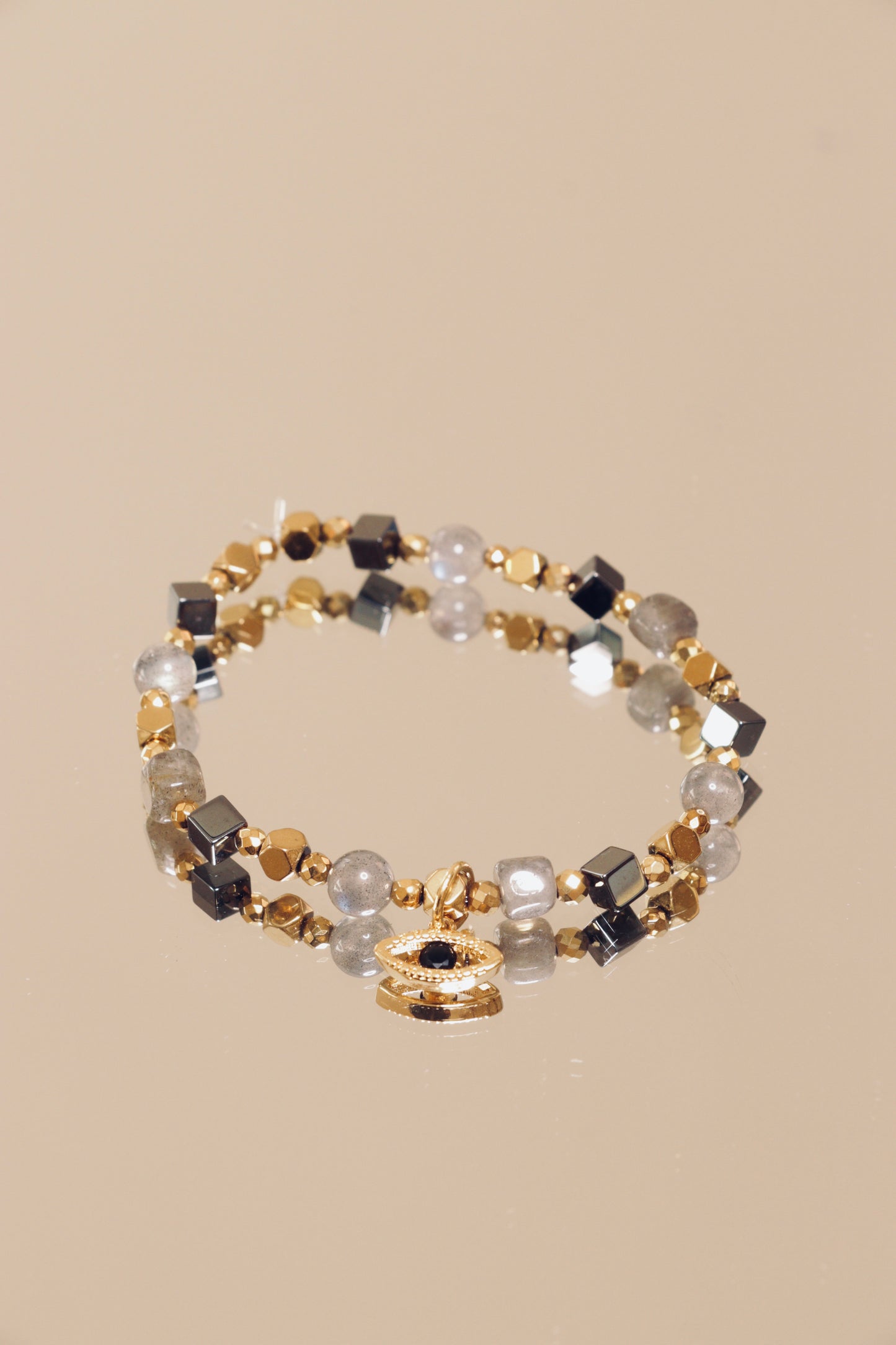 Bracelet MAYA Oeil de Protection, stabilisation émotionnelle & régénération Énergétique en Labradorite