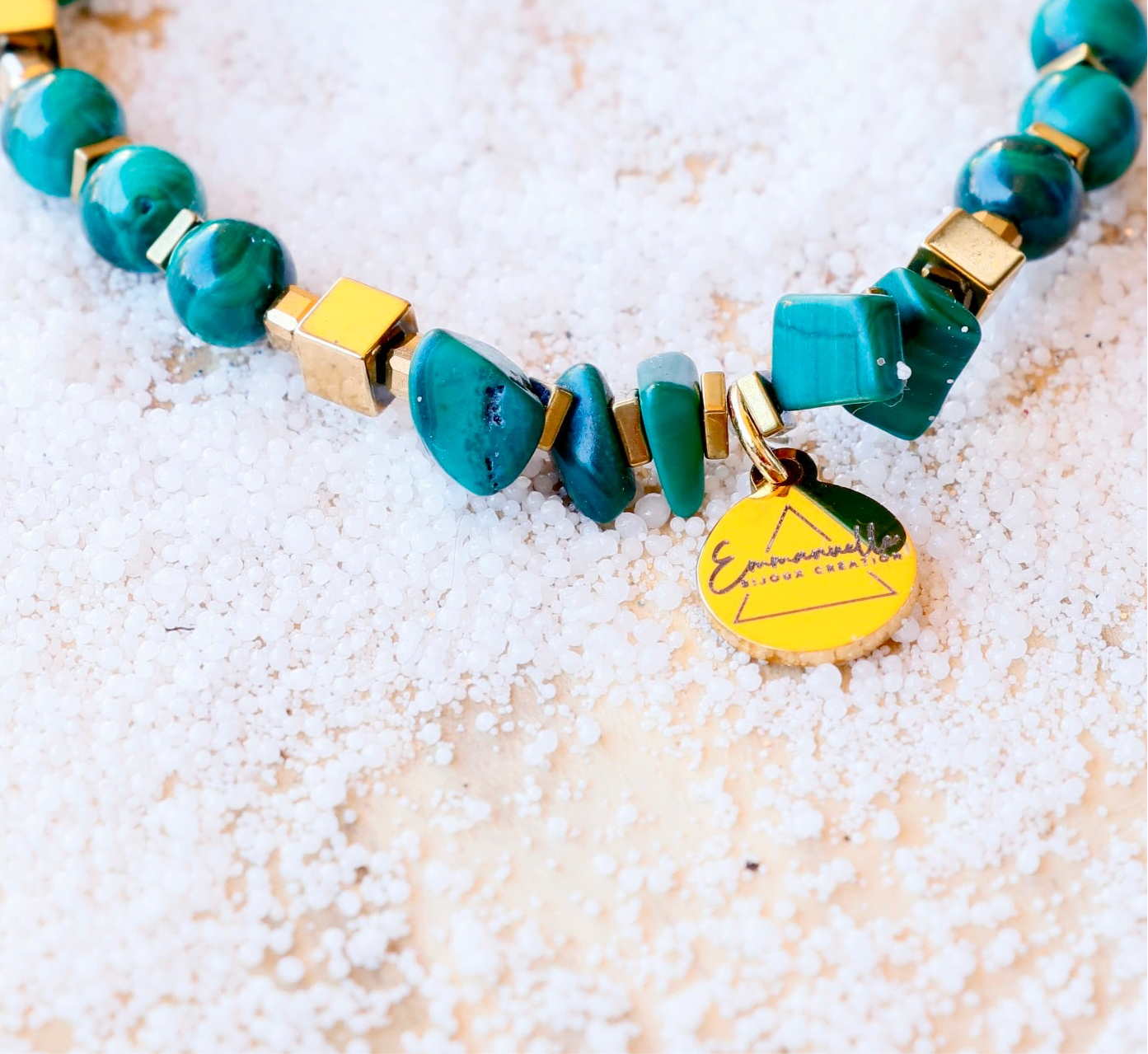 Bracelet PARIVARTANA en Malachite – Transformation & Guérison du Corps
