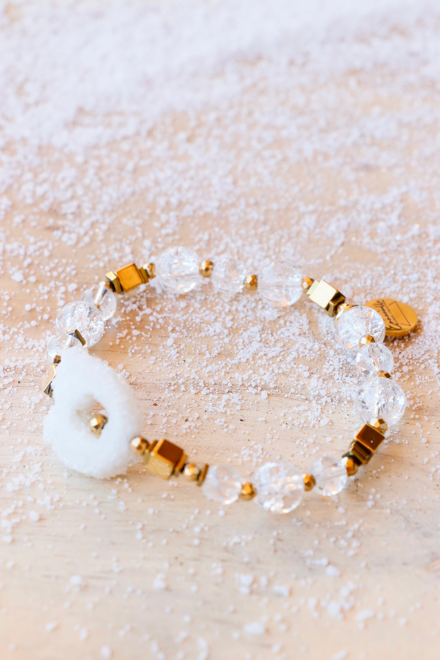 Bracelet SHUBHRA en Quartz Givré – Clarté Intérieure & Lâcher-Prise