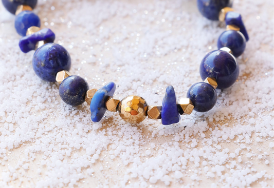 Bracelet JÑĀNA en Lapis Lazuli – Intuition & Communication Authentique