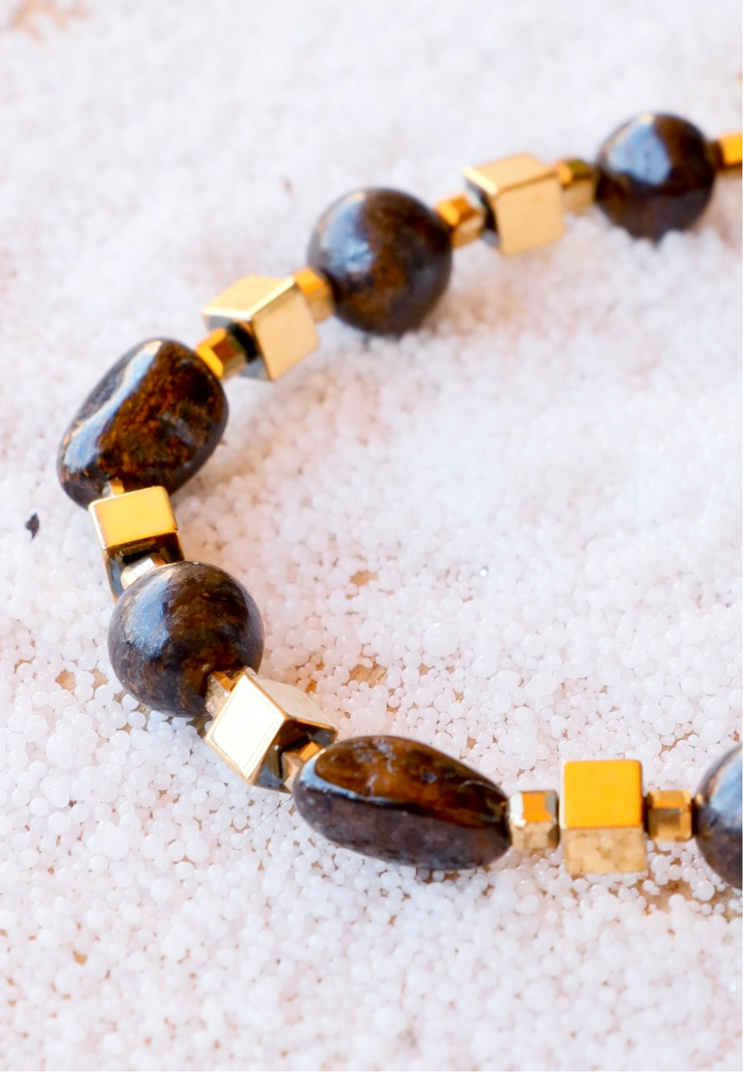 Bracelet simple SADHANA – Protection & Stabilité en Bronzite