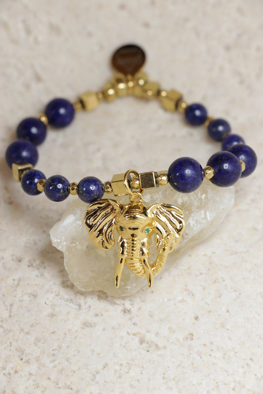 Bracelet SATYA en Lapis Lazuli ✧︎ Je ne cherche pas à convaincre je parle avec puissance et clarté