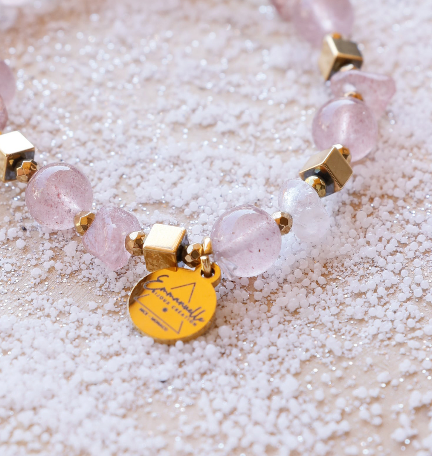 Bracelet RASA en Quartz Framboise – Joie de vivre, Douceur & Amour de soi