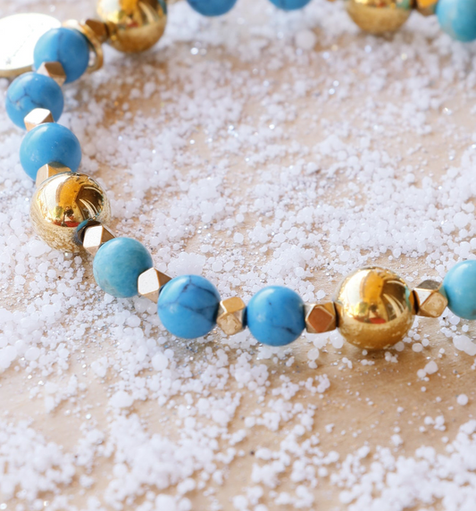 Bracelet simple VAK en Turquoise – Protection & Communication Authentique
