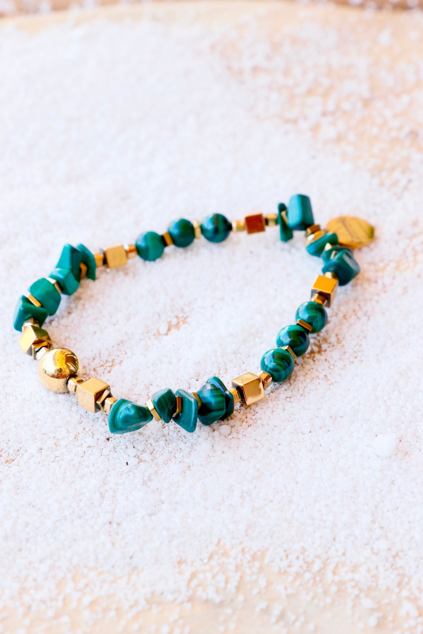 Bracelet PARIVARTANA en Malachite – Transformation & Guérison du Corps