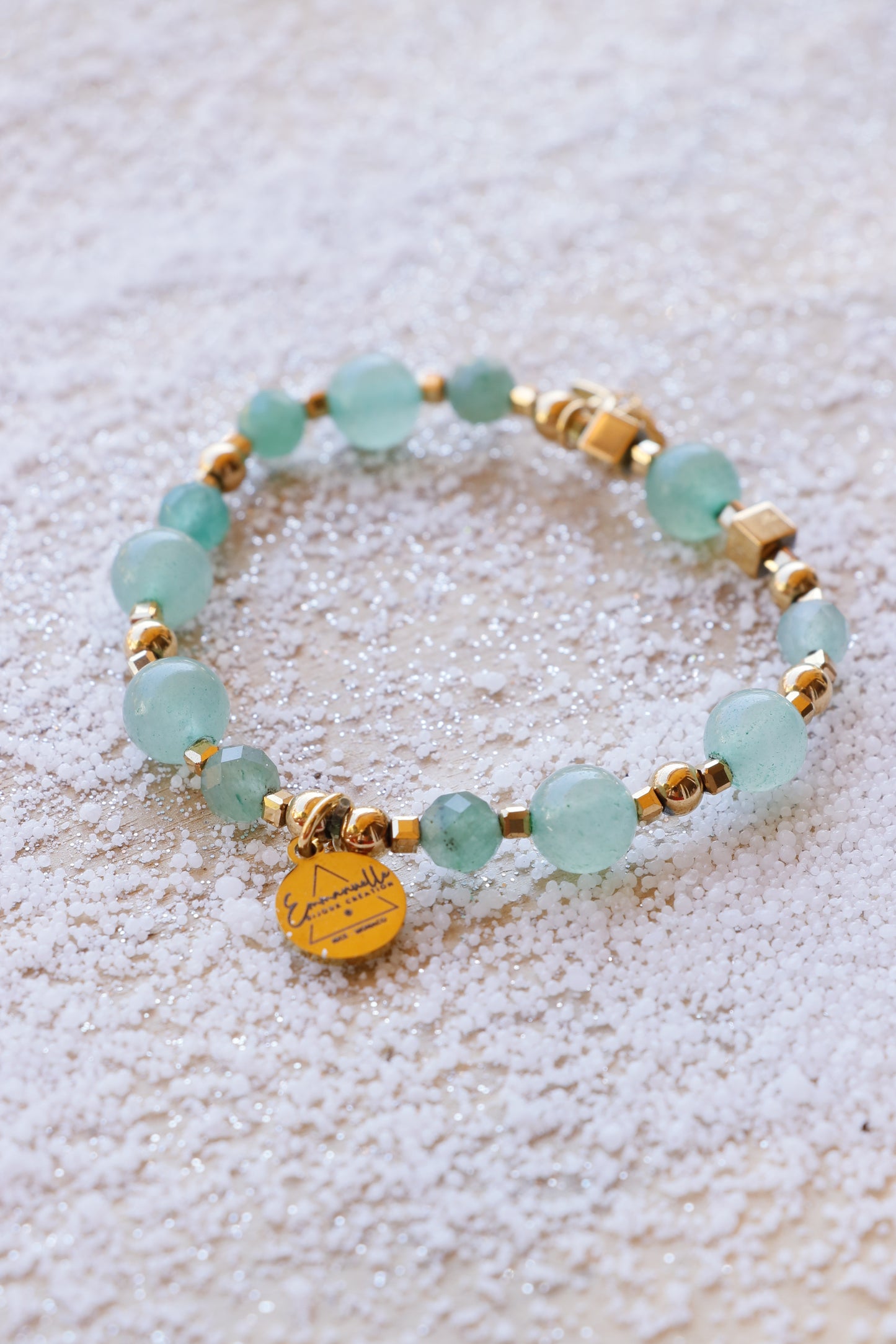 Bracelet SAMATA en Aventurine pendentif étoile pour la Chance et l'Harmonie