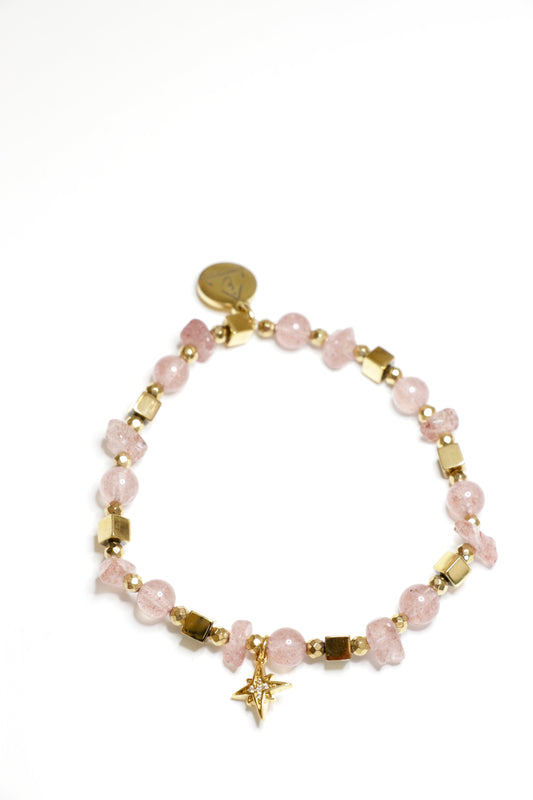 Bracelet RASA en Quartz Framboise