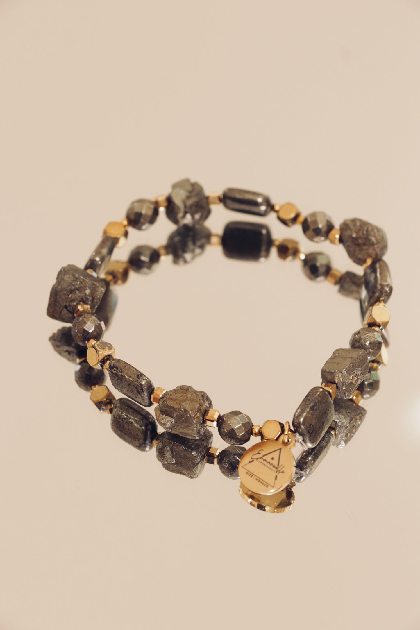 Bracelet VIBHUTI – Force Intérieure & Rayonnement Personnel en Pyrite