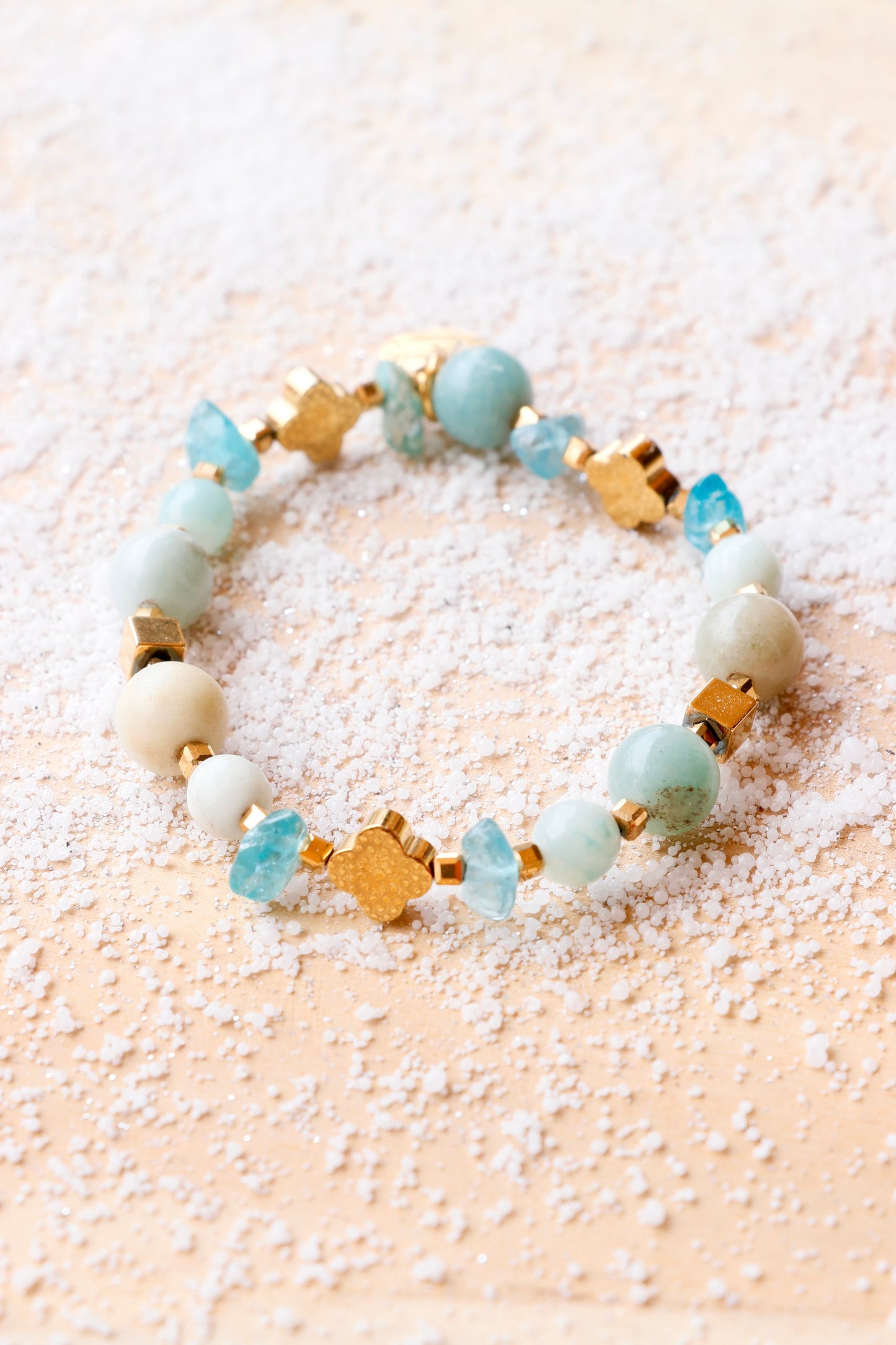 Bracelet SARASVATI en Amazonite  – Communication apaisée & Harmonie intérieure