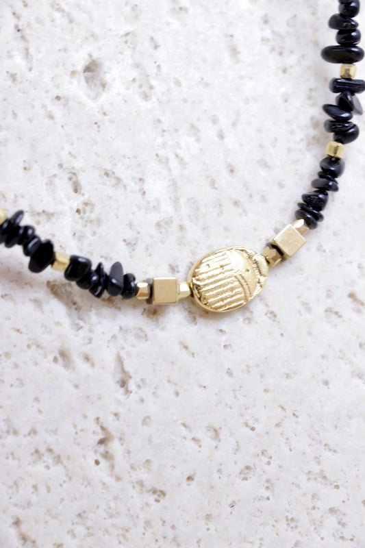 Collier Tour de Cou KSHAMA en Tourmaline Noire ⟡