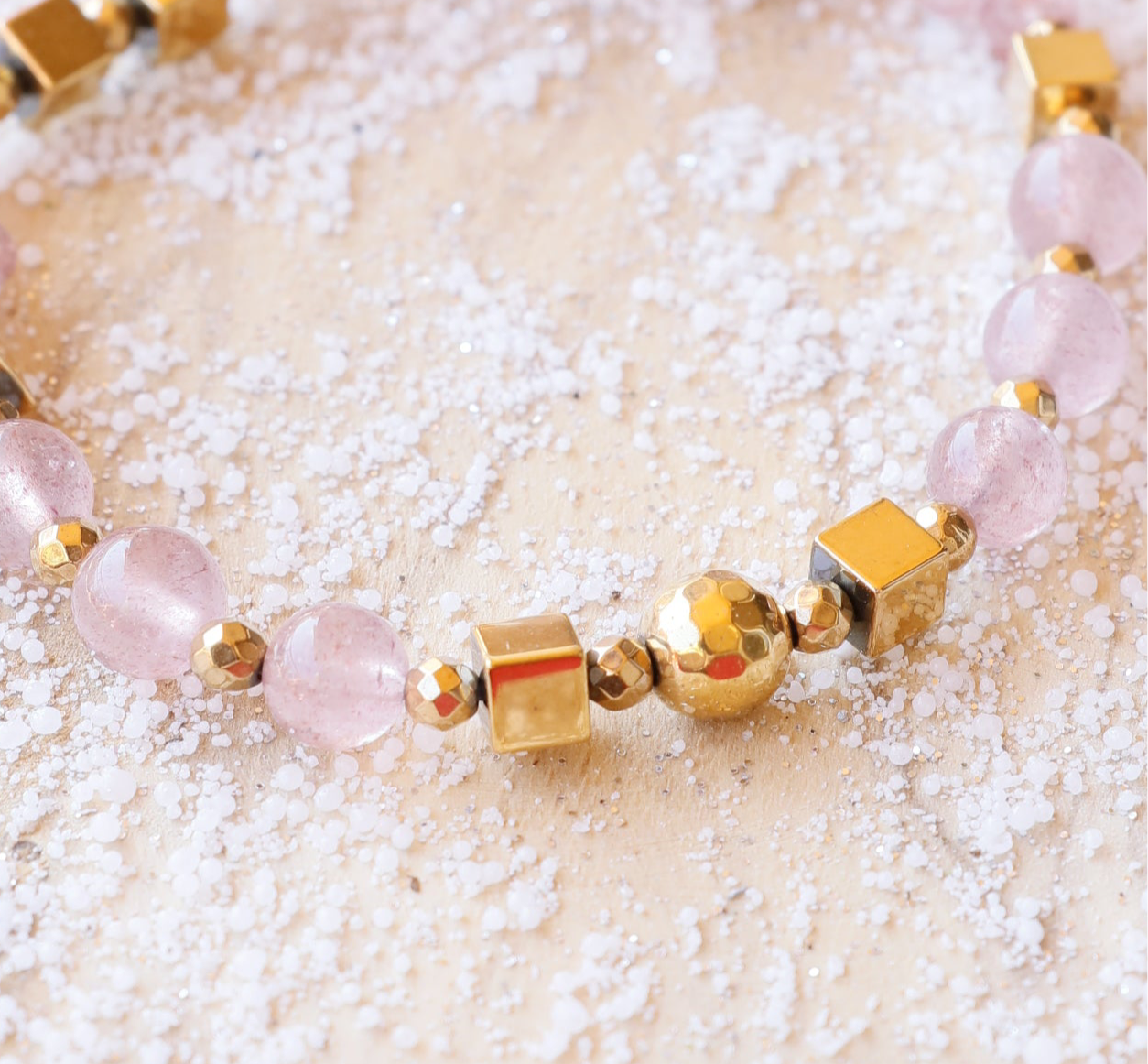 Bracelet RASA en Quartz Framboise – Joie de vivre, Douceur & Amour de soi