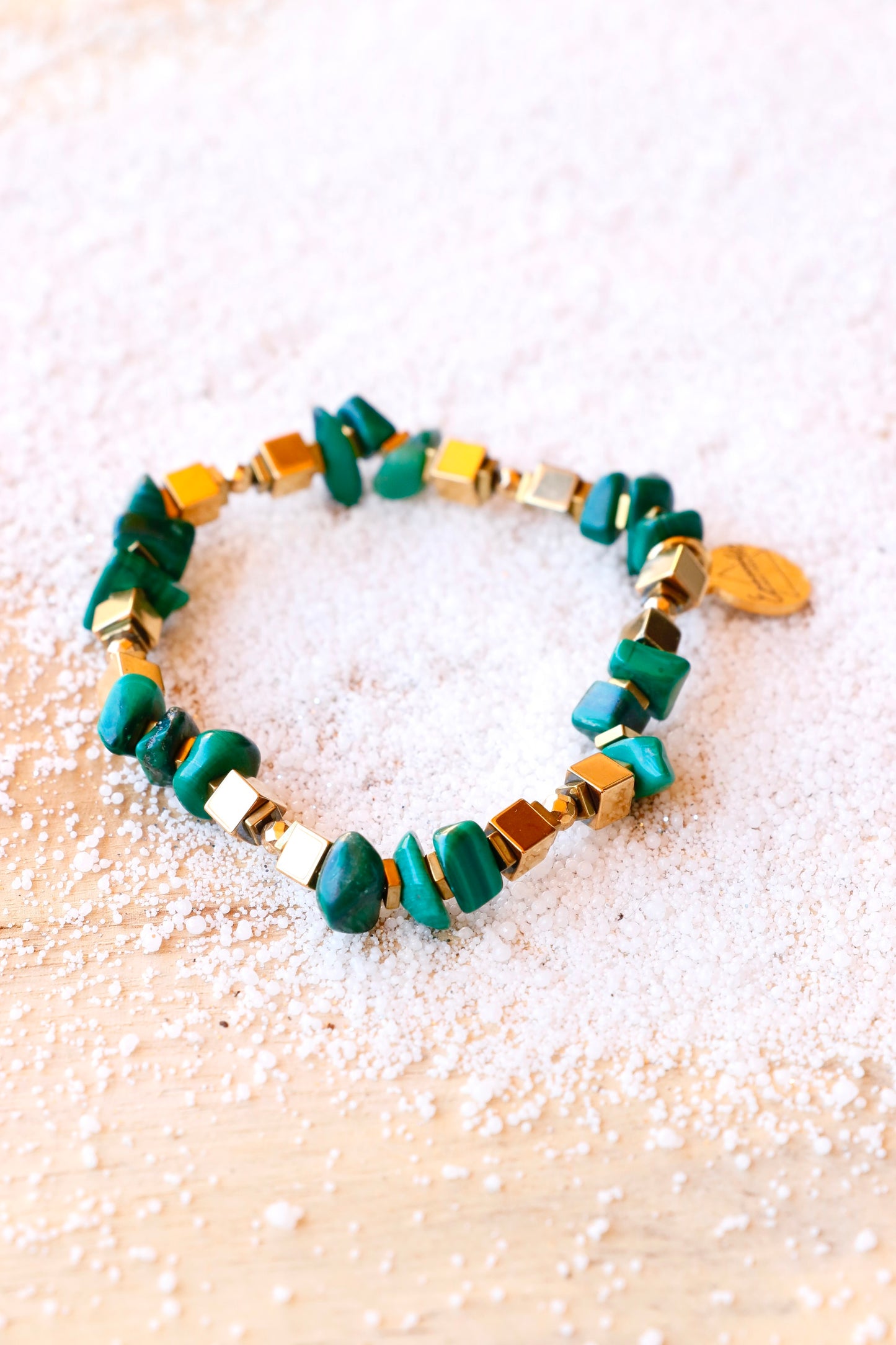 Bracelet PARIVARTANA en Malachite – Transformation & Guérison du Corps