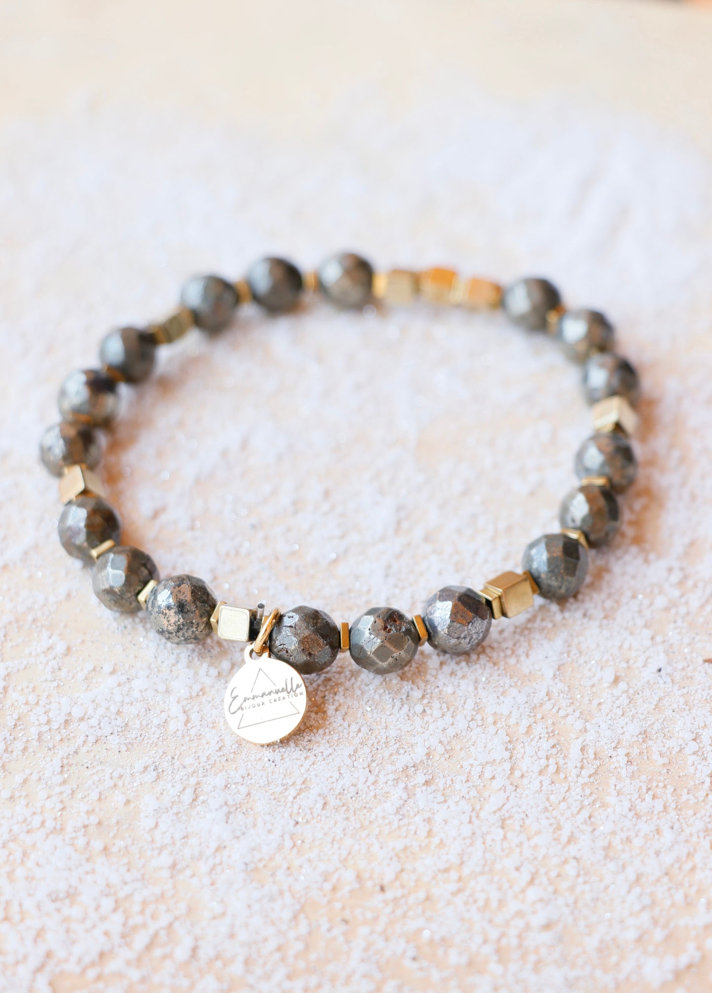 Bracelet VIBHUTI – Force Intérieure & Rayonnement Personnel en Pyrite