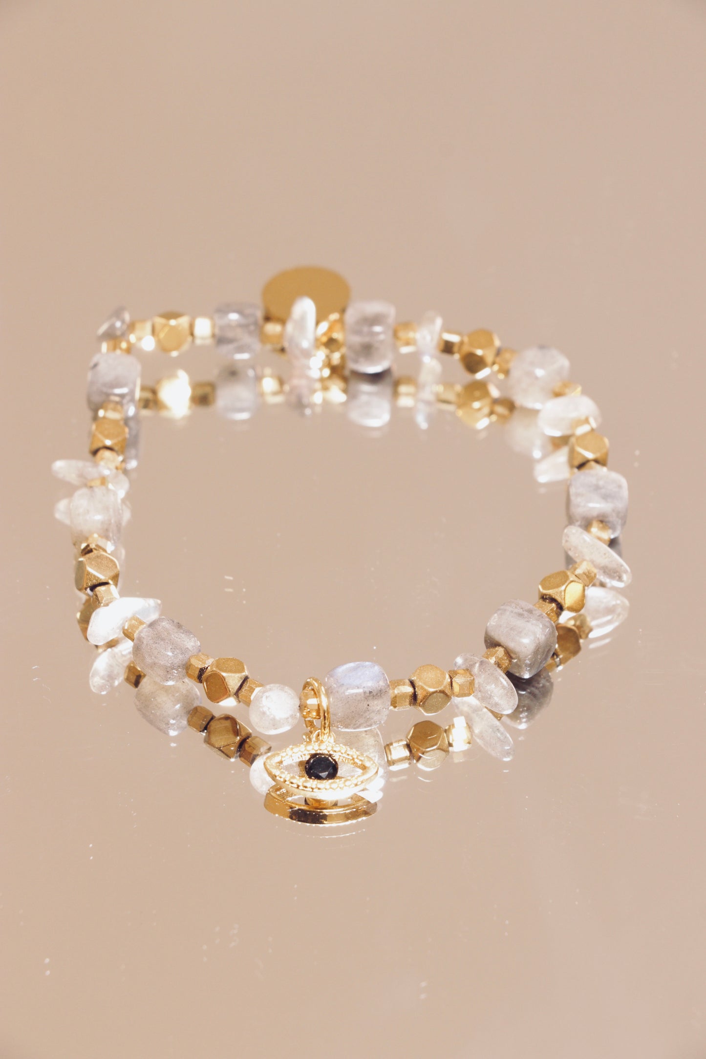 Bracelet MAYA Oeil de Protection & Régénération Énergétique en Labradorite