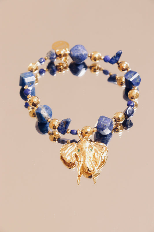 Bracelet JÑĀNA en Lapis Lazuli – Intuition & Communication Authentique