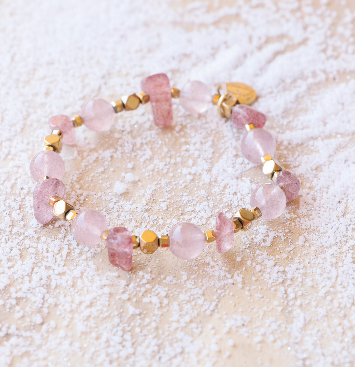 Bracelet RASA en Quartz Framboise – Joie de vivre, Douceur & Amour de soi