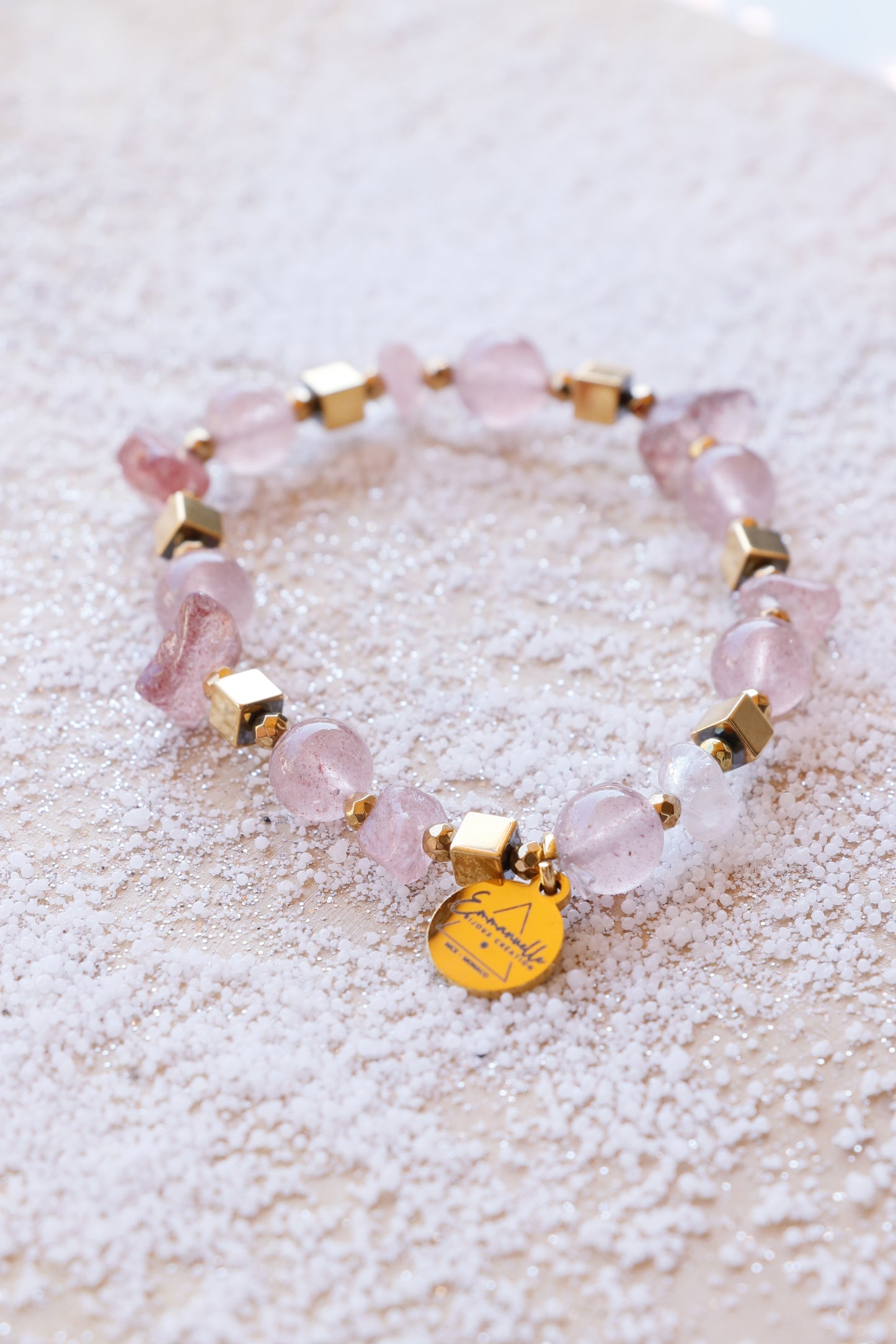Bracelet RASA en Quartz Framboise – Joie de vivre, Douceur & Amour de soi