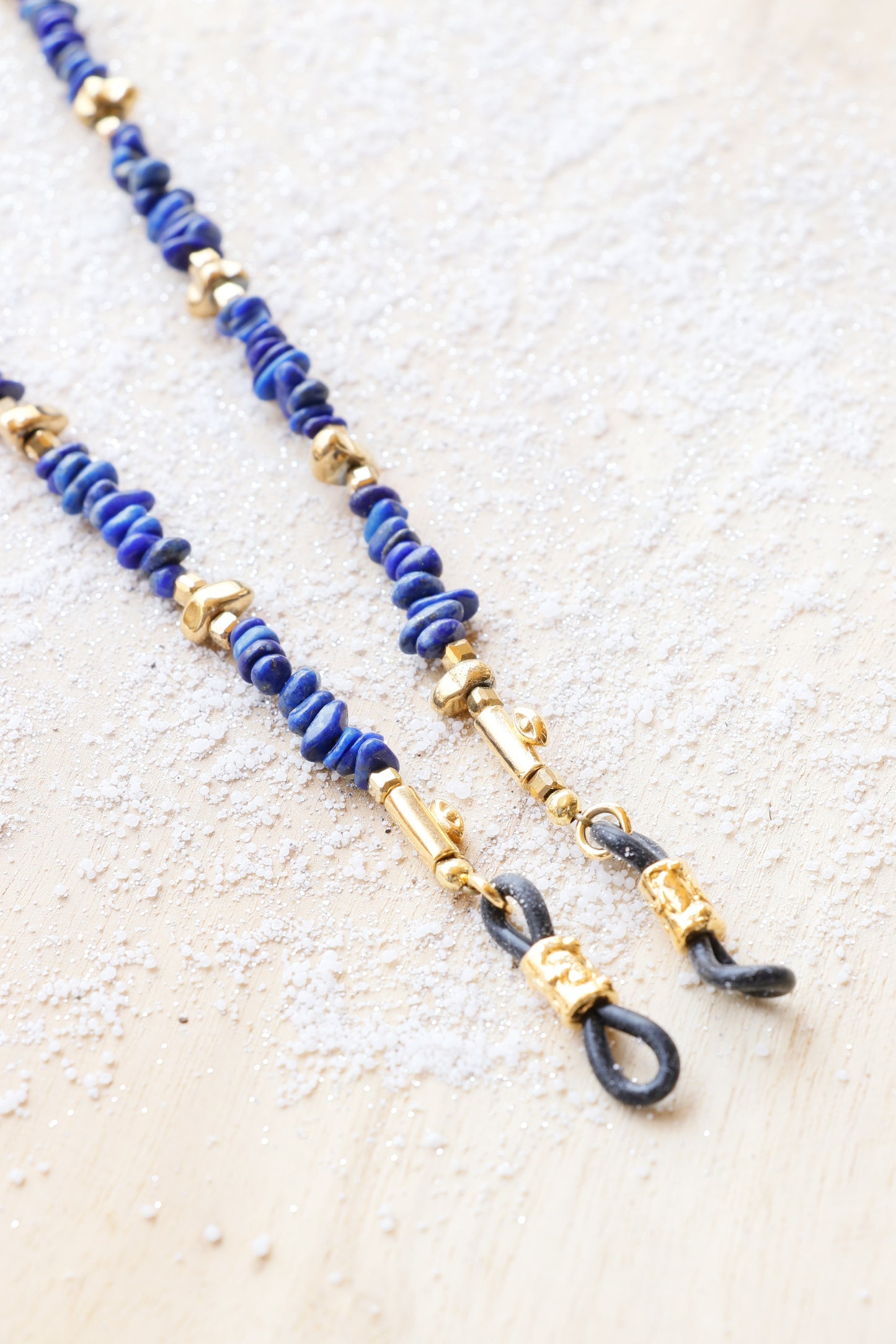 Chainette à lunette JÑĀNA en Lapis Lazuli – Intuition & Communication Authentique