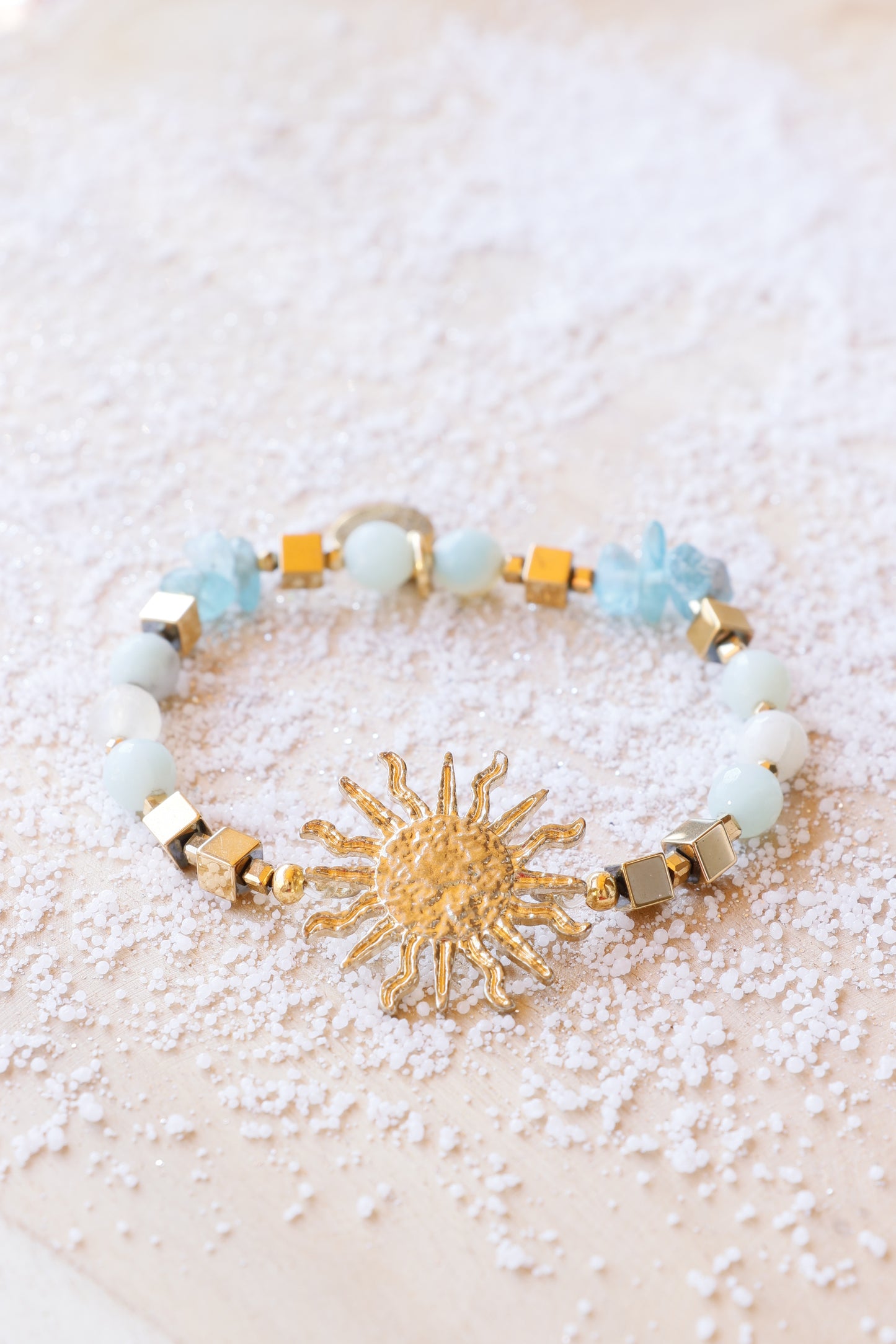 Bracelet SARASVATI en Amazonite  – Communication apaisée & Harmonie intérieure