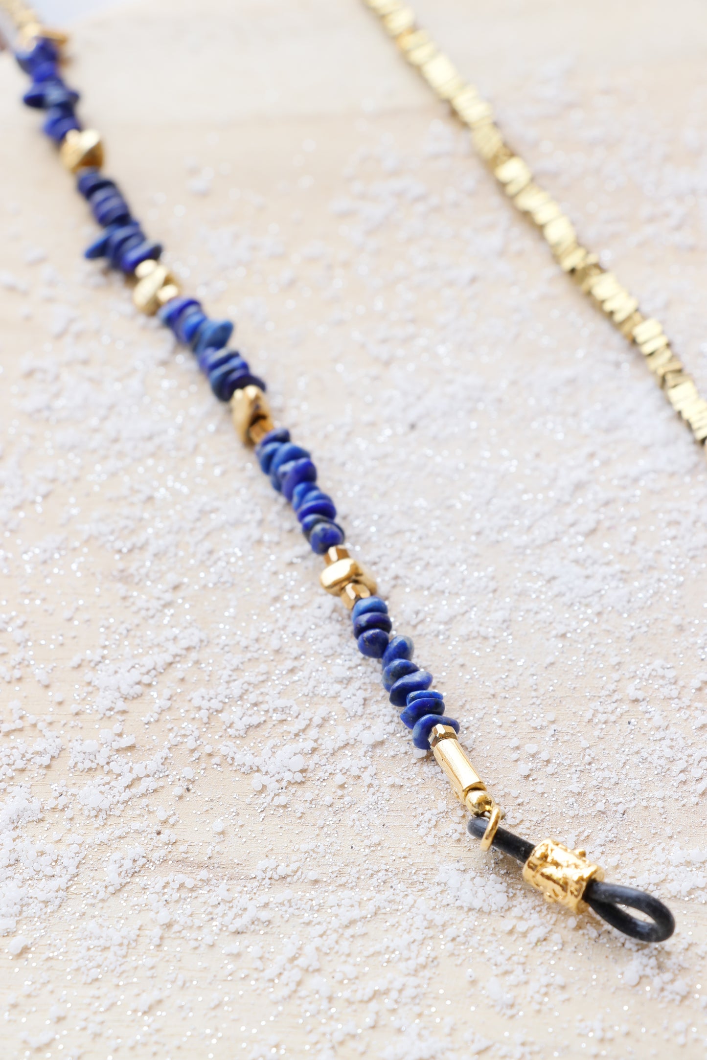 Chainette à lunette JÑĀNA en Lapis Lazuli – Intuition & Communication Authentique