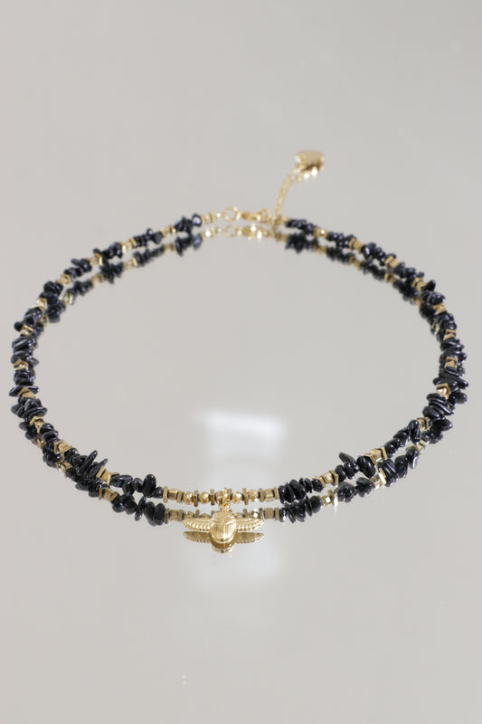 Collier Tour de cou en Tourmaline Noire KSHAMA Protection & Ancrage