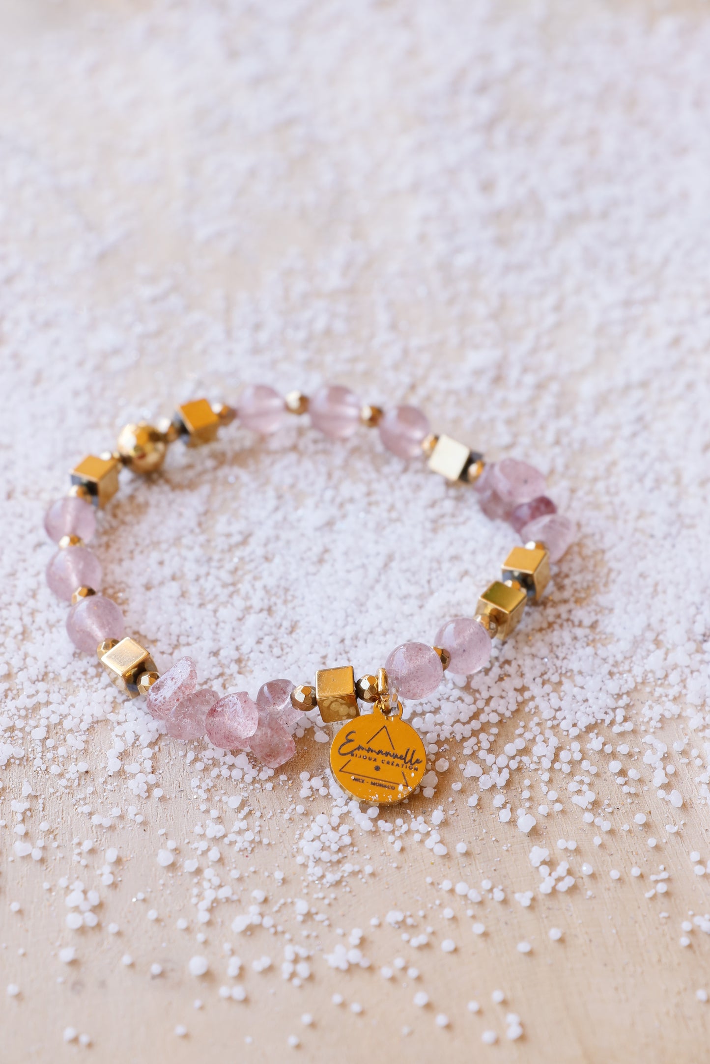 Bracelet RASA en Quartz Framboise – Joie de vivre, Douceur & Amour de soi