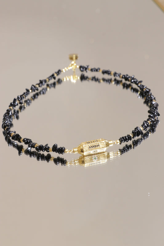 Collier Tour de Cou KSHAMA pendentif cartouche LOVE/WILD ⟡ Je me protège contre les énergies négatives