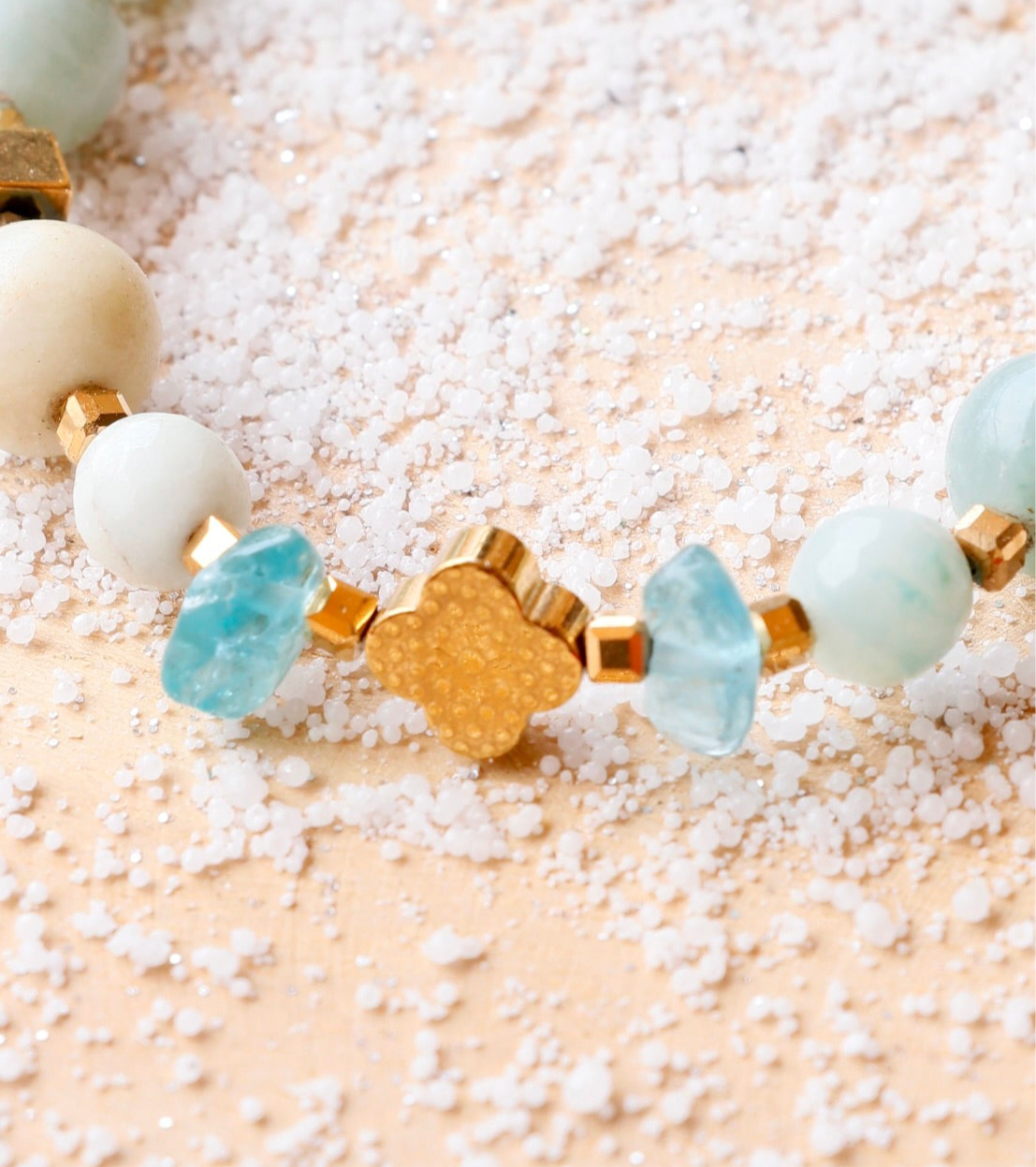 Bracelet SARASVATI en Amazonite  – Communication apaisée & Harmonie intérieure