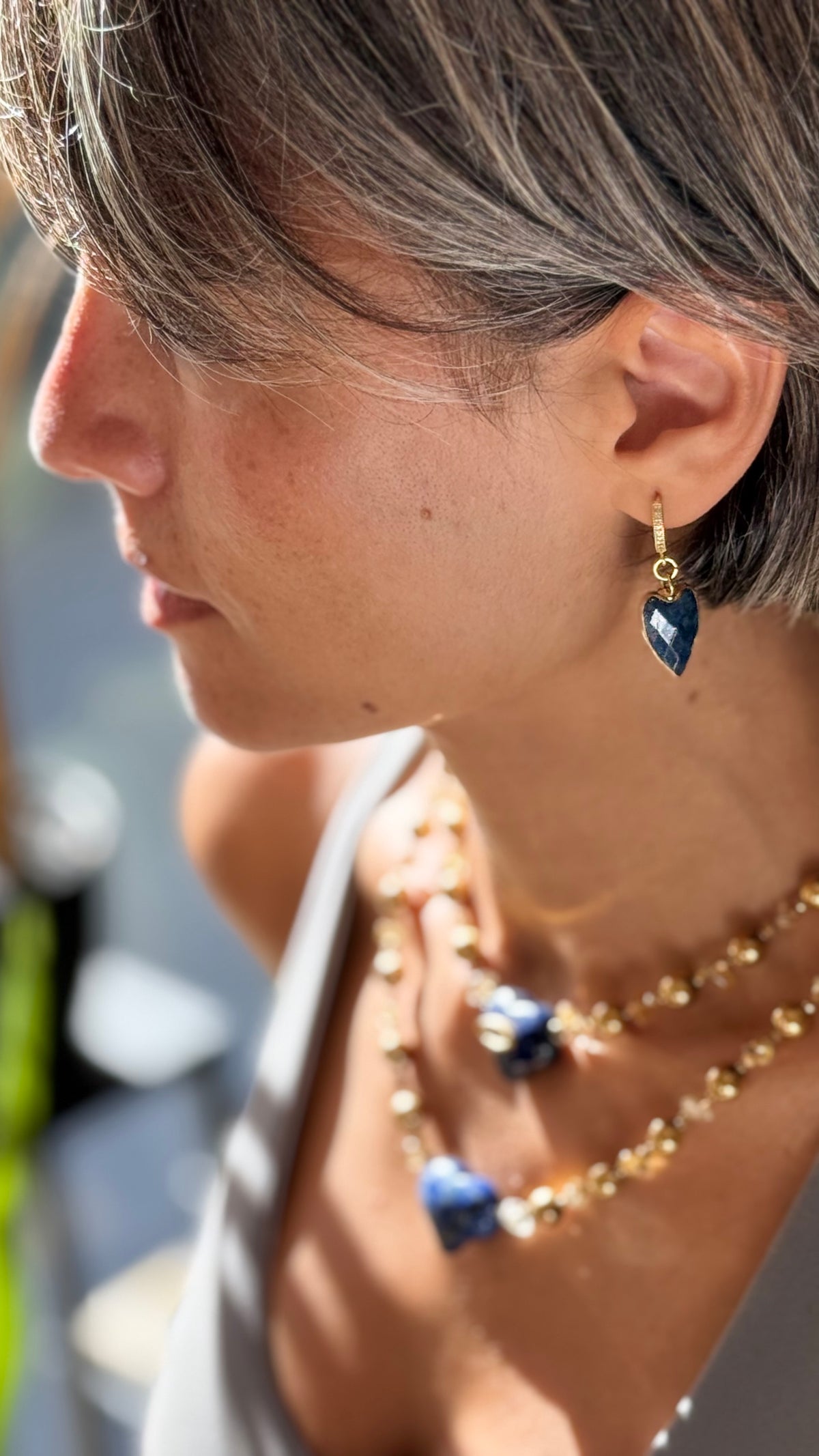 RIVAGE — Boucle d’oreille en Lapis-Lazuli Naturel | Communication authentique