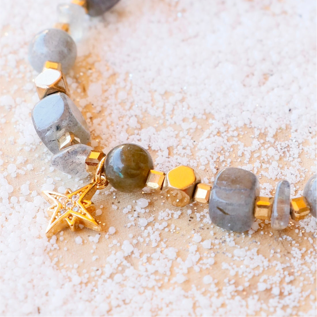 Bracelet Étoile MAYA Protection & Régénération Énergétique en Labradorite