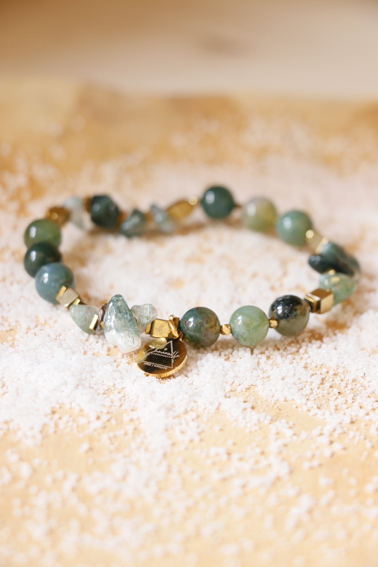 Bracelet Homme Agate Mousse