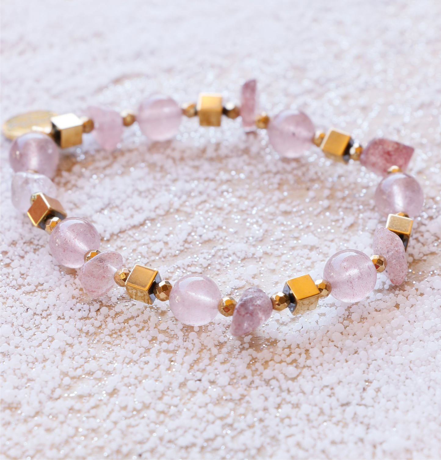 Bracelet RASA en Quartz Framboise – Joie de vivre, Douceur & Amour de soi