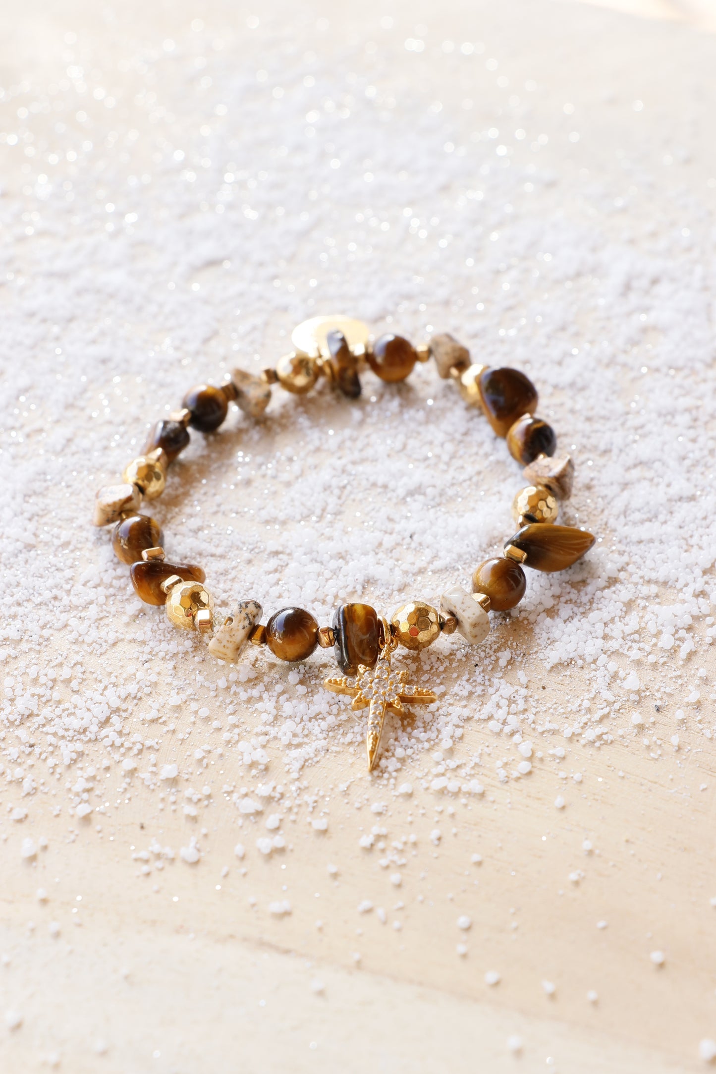 Bracelet VIRYA Confiance & Protection en Oeil de Tigre pendentif Étoile d’Orion