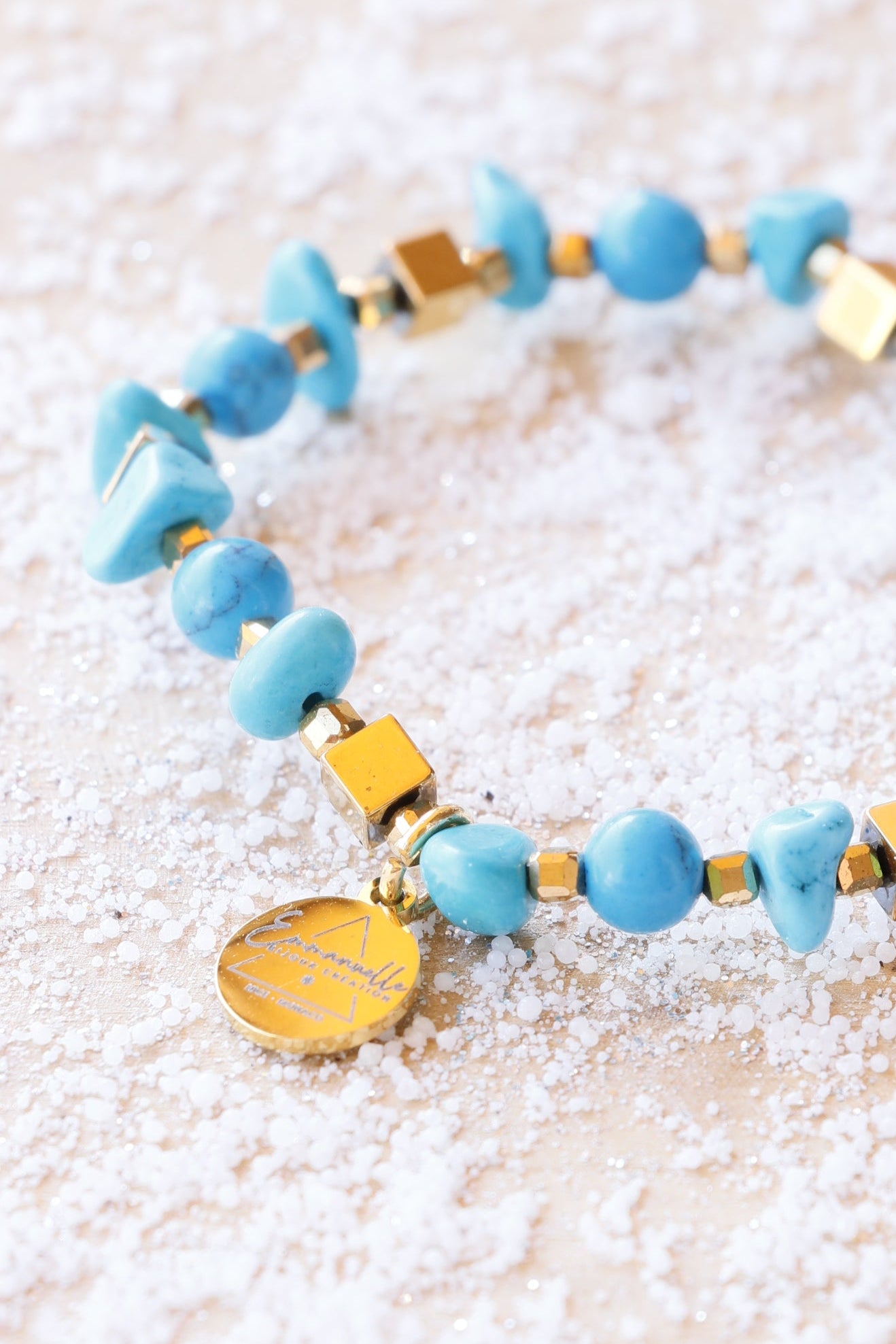 Bracelet en turquoise Emmanuelle Bijoux Création
